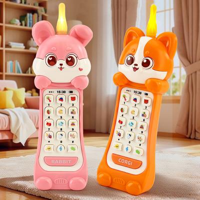 Baby Phone Toy Music Sound Telephone Sleeping Toys With Teether Simulation Phone Kids Infant Early Educational Toy Kids Gifts
