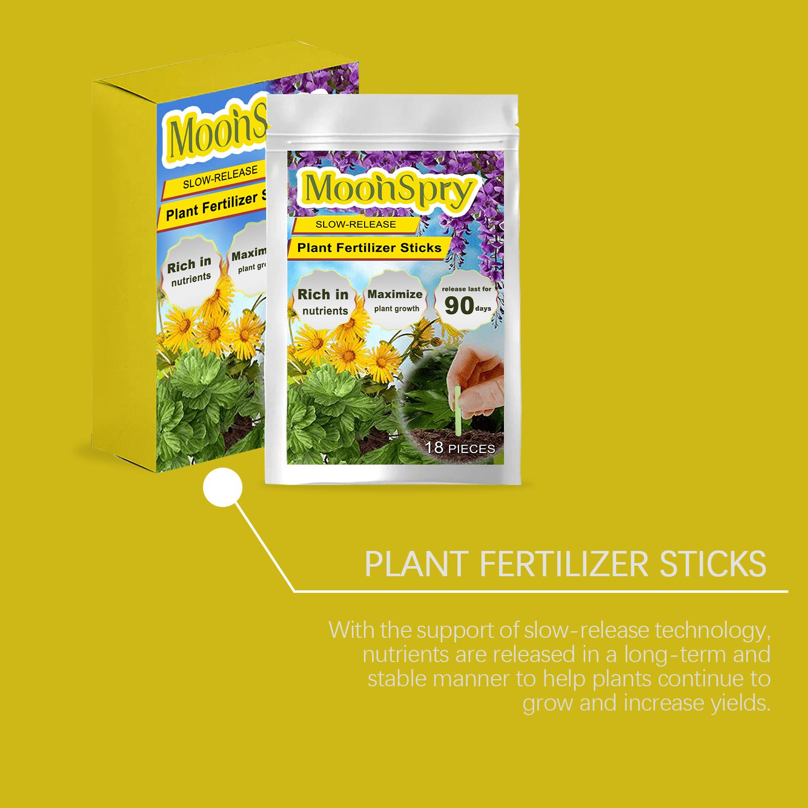 

18 pieces Growth Fertilizer Stick Household Plants Flowers Green Plants Potted Fertilizer Horticultural Nutrients 18 Plant 18 pieces