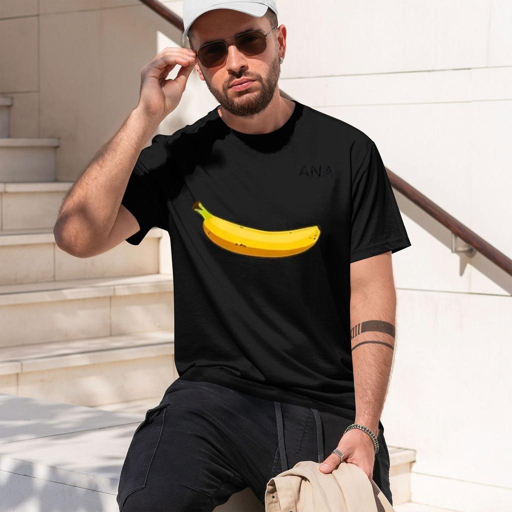 Summer Unisex Tshirt Blend Funny Banana Printing Loose Oneck Unisex Short Sleeve Casual For Unisex Tshirt Tee New Model