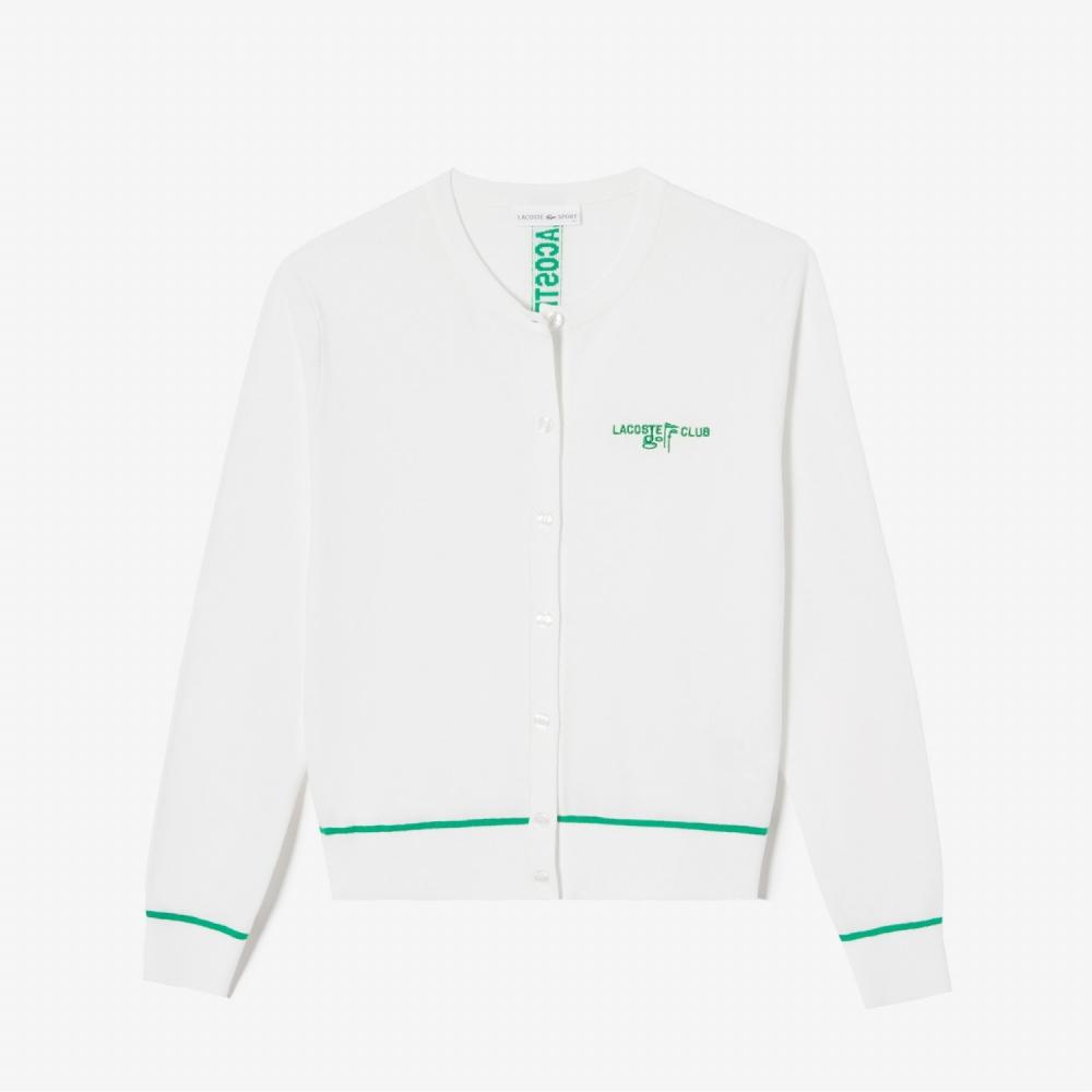 

LACOSTE Женский цветной кардиган [Белый]