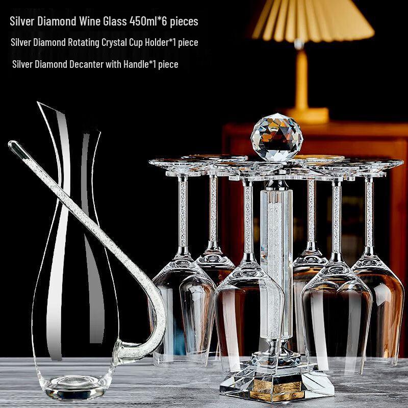 Handmade Crystal Burgundy Wine Glass