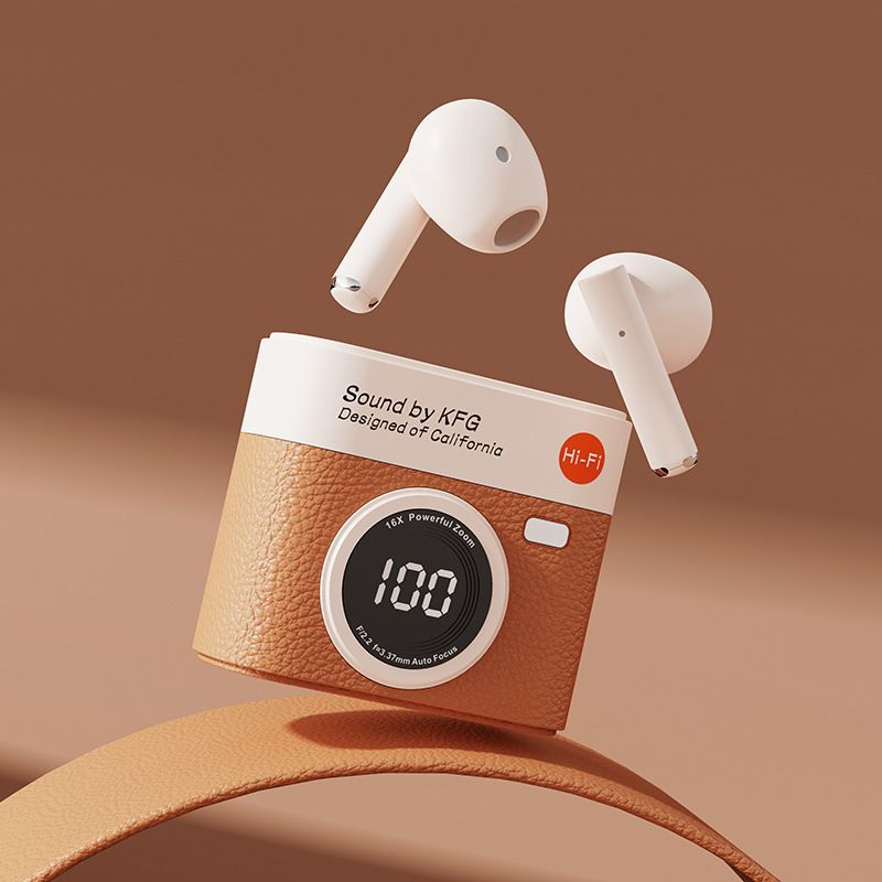 Q88 retro camera 2025 new wireless bluetooth headset half-in-ear super long battery life high sound quality