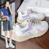 Net Shoes Casual Sports Shoes Women's 2025 Summer New Women's Shoes Non-slip Platform Travel Shoes Breathable Mesh Dad Shoes