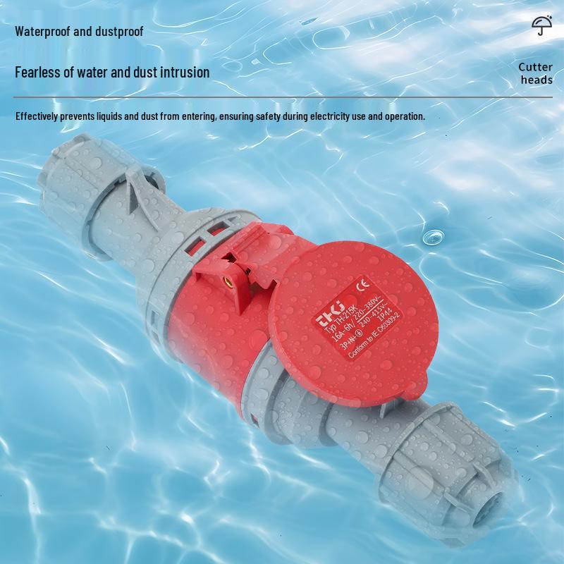 Waterproof Industrial Socket & Plug Aviation Connector, 16A/32A Male/Female