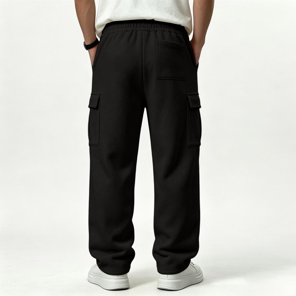 Men's Sweatpants, Casual Loose Fit Straight Leg with Multi Pockets, Plus Size, Everyday Wear