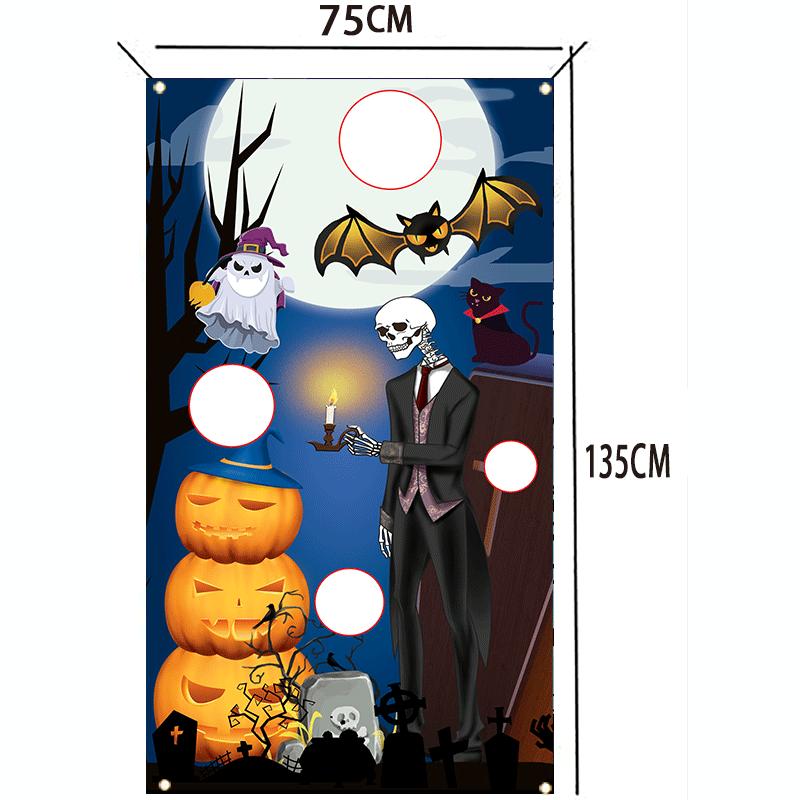 Halloween Joker Game Sandbag Flag Throwing Banner Sandbag Game Flag Hanging Support