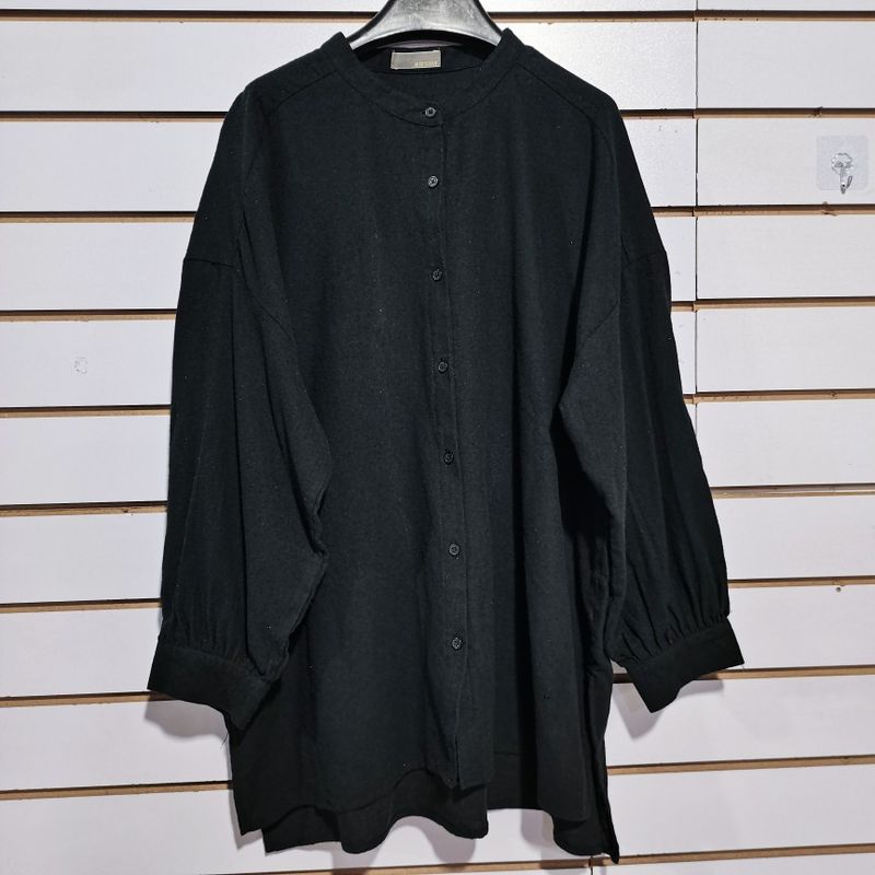 

Японский Оригинальный Однотонный Лейбл Чистый Хлопок Односторонний Вельвет Воротник-стойка Длинные Рукава Рубашка в Клетку Гингем Женская Большого Размера Повседневная Верхняя Одежда Ленивый Black Gray 3L