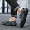 Men’s White Driving Shoes Handmade Moccasins Casual Retro Men’s Outdoor Wide Shoes Plus Size Anti Slip Boat Shoes