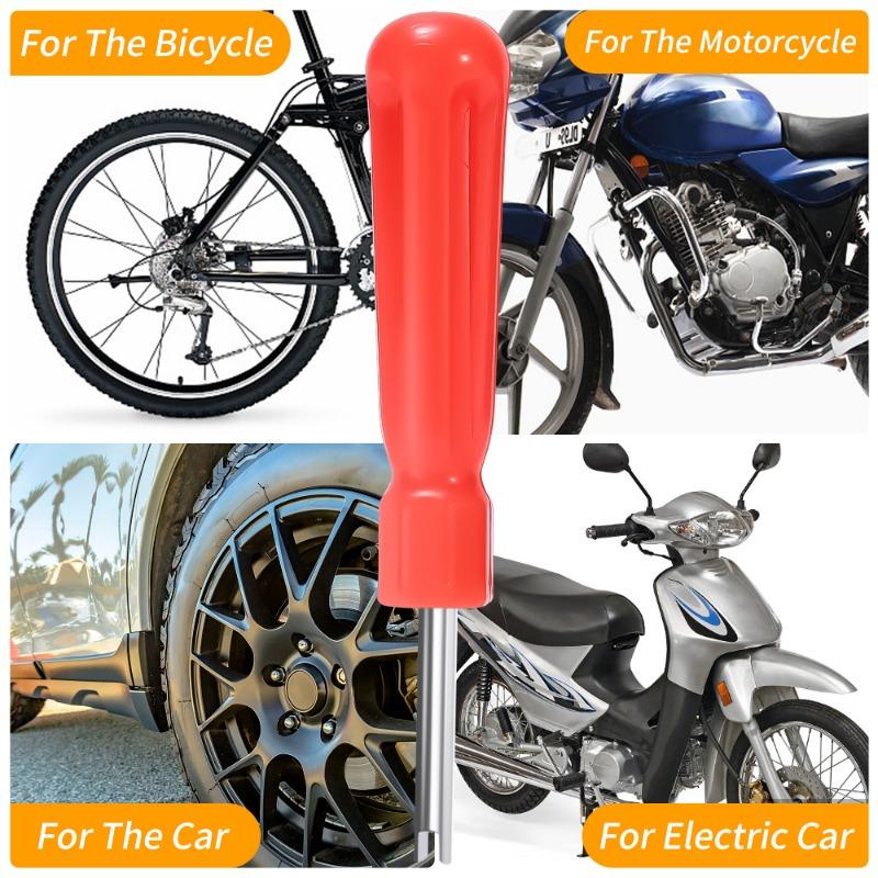 Auto Tire Valve Rod Core Removal Screwdriver Wrench Motorcycle Slotted Handle Tire Repair Installation Tool Car Accessories