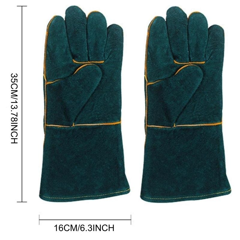 Anti-Bite Safety Gloves Leather Pets Grip Biting Protective Gloves for Catch Dog Cat Reptile Animal Grasping Training Gloves