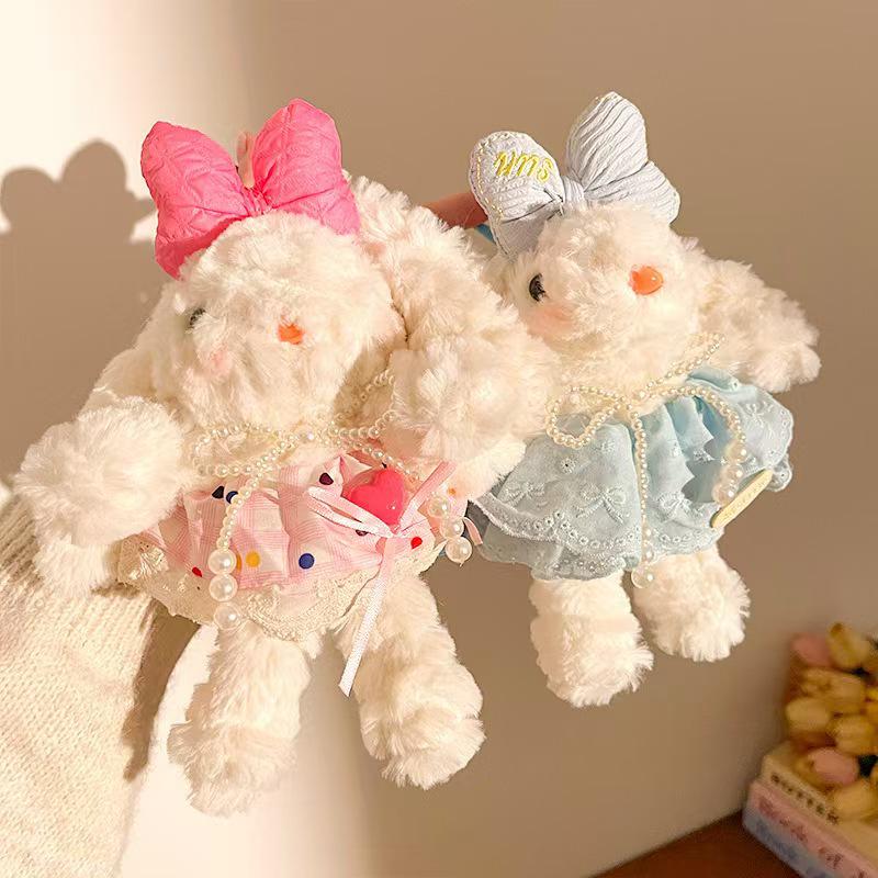 Princess Cartoon Rabbit Plush Keychain Cute Girls' Gift Bag Charm