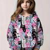 Kids Clothes Girl Hoodies Long Sleeve Cute 3D Cat Print Children Spring Fall Clothes Casual Cartoon Outdoor Girl Clothes Tops