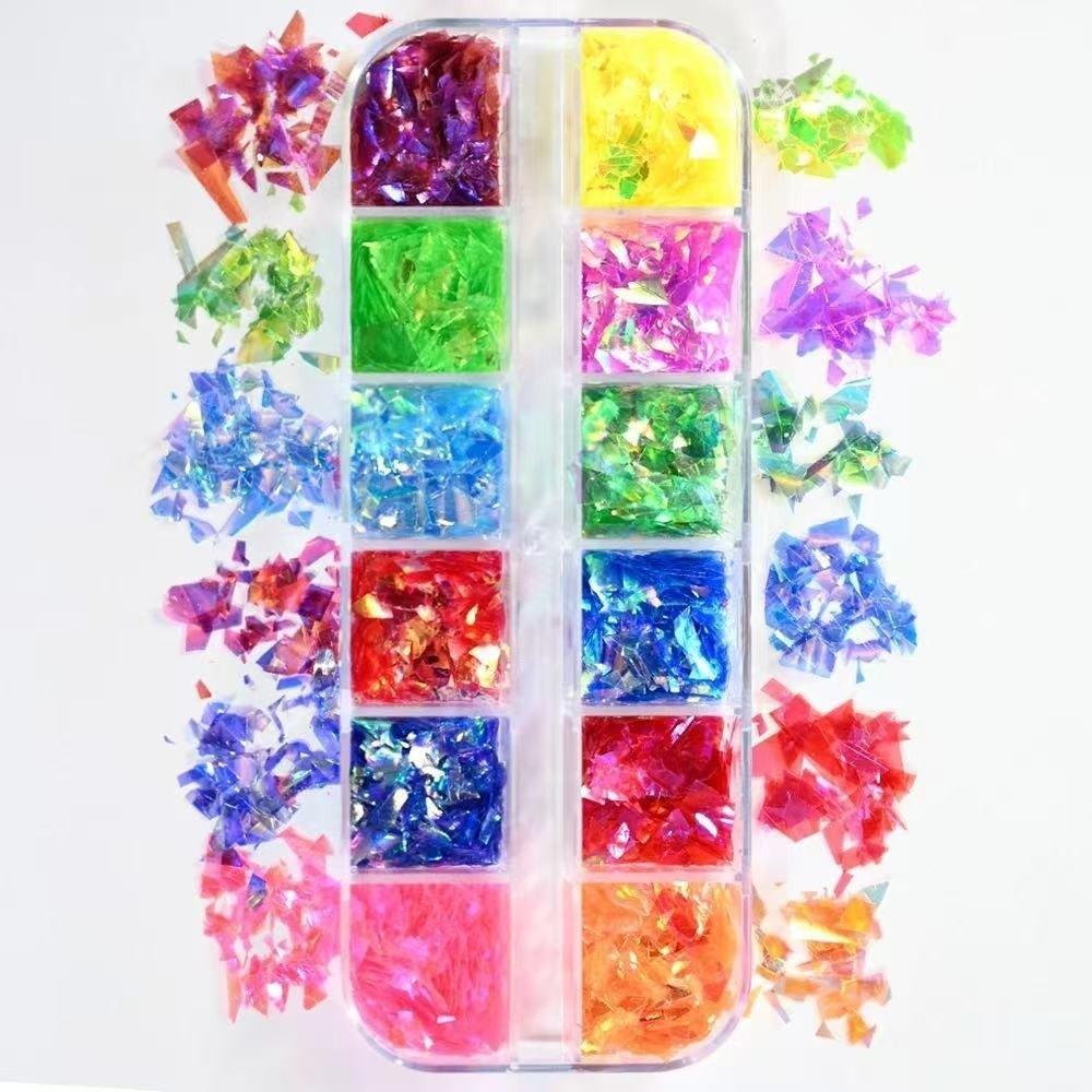 Laser Shiny Nail Art Sequins Holographic Nail Charms New Sequins Nail Decorations  French Manicure