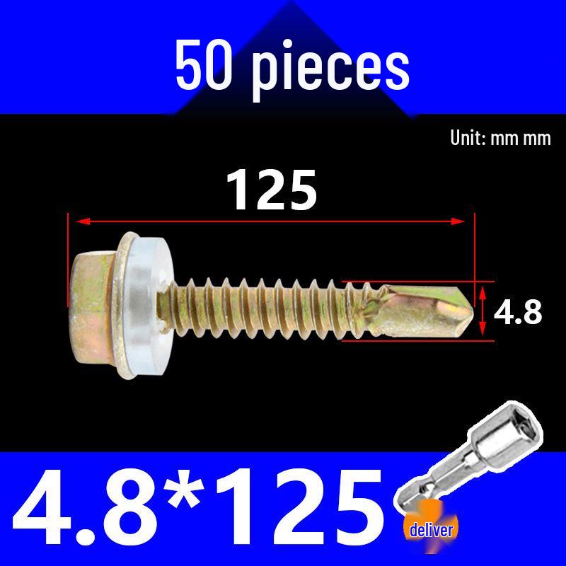 KI9S Stainless Steel Self-Drilling Hex Screw for Tile & Iron, M4