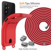 For Samsung Galaxy M17 5G/F17 5G/A17 5G/A17 4G Case Liquid Silicone Card Holder Back Phone Cover with Lanyard