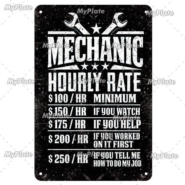 My Garage Metal Sign Vintage Mechanic Tin Sign Man Cave Decoration Wall Decor For Bar Plaque Home Decor Tool Poster