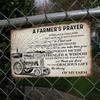 Farmhouse Wall Decor Metal Vintage Tractor Sign Rustic Iron Art Prayer Home Bar Cafe Man Cave Indoor Outdoor Easy Hang Durable M