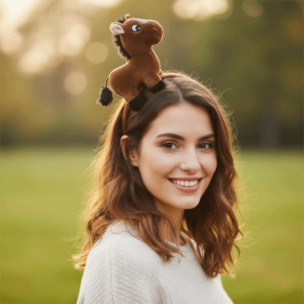 Pony Horse Headband Cartoon New Year Headpiece Creative 2026 New Year Headband Cosplay Supplies