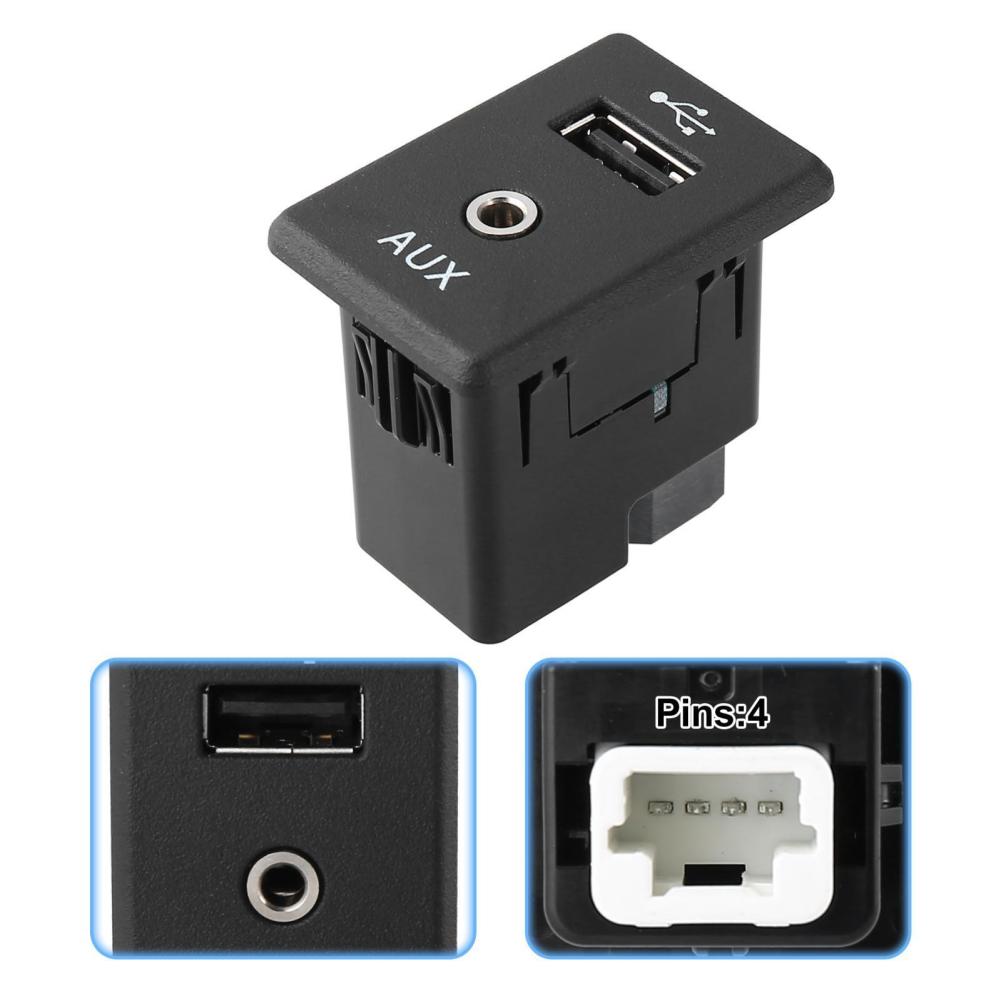 Car USB Port Connector Audio Video Auxiliary Jack 795405004 28023-4BA0 Compatible For 370Z Altima Frontier Kicks NV Rogue Xterra