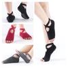 Women Toeless Yoga Socks with Grips Anti-Slip Bandage Sport Socks Ballet Dance Latin Barre Pilates Fitness Equipment Floor Socks