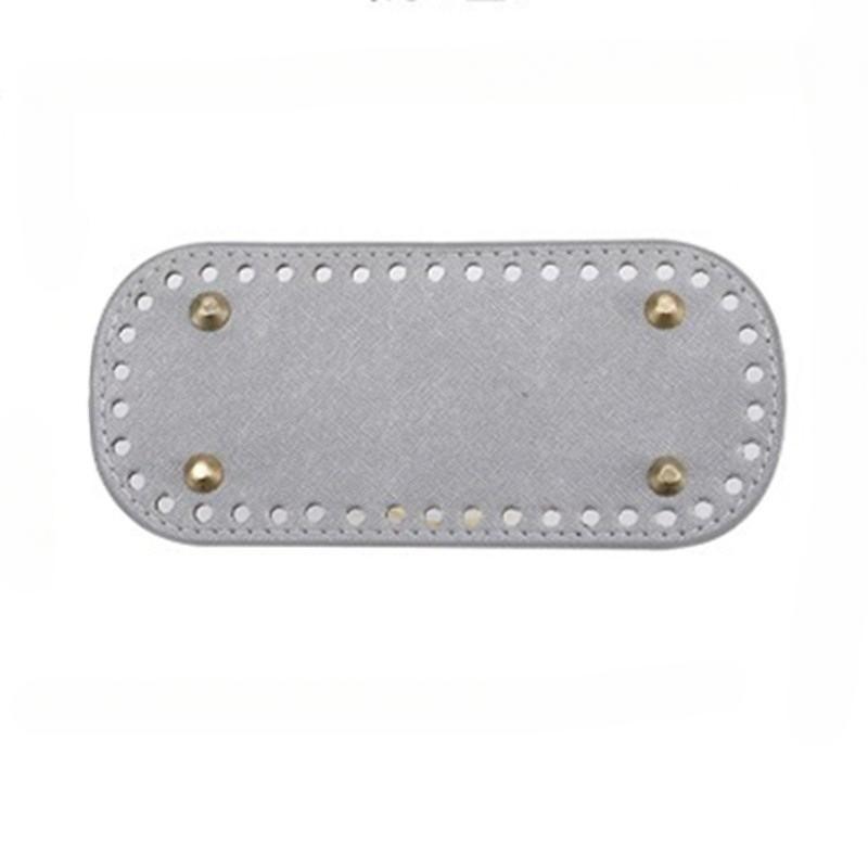 18X8cm Long Bottom For Knitted PU Leather Bag Base High Qualtiy Handbag Bottom With Holes Rivet Crochet Bag Part Accessories