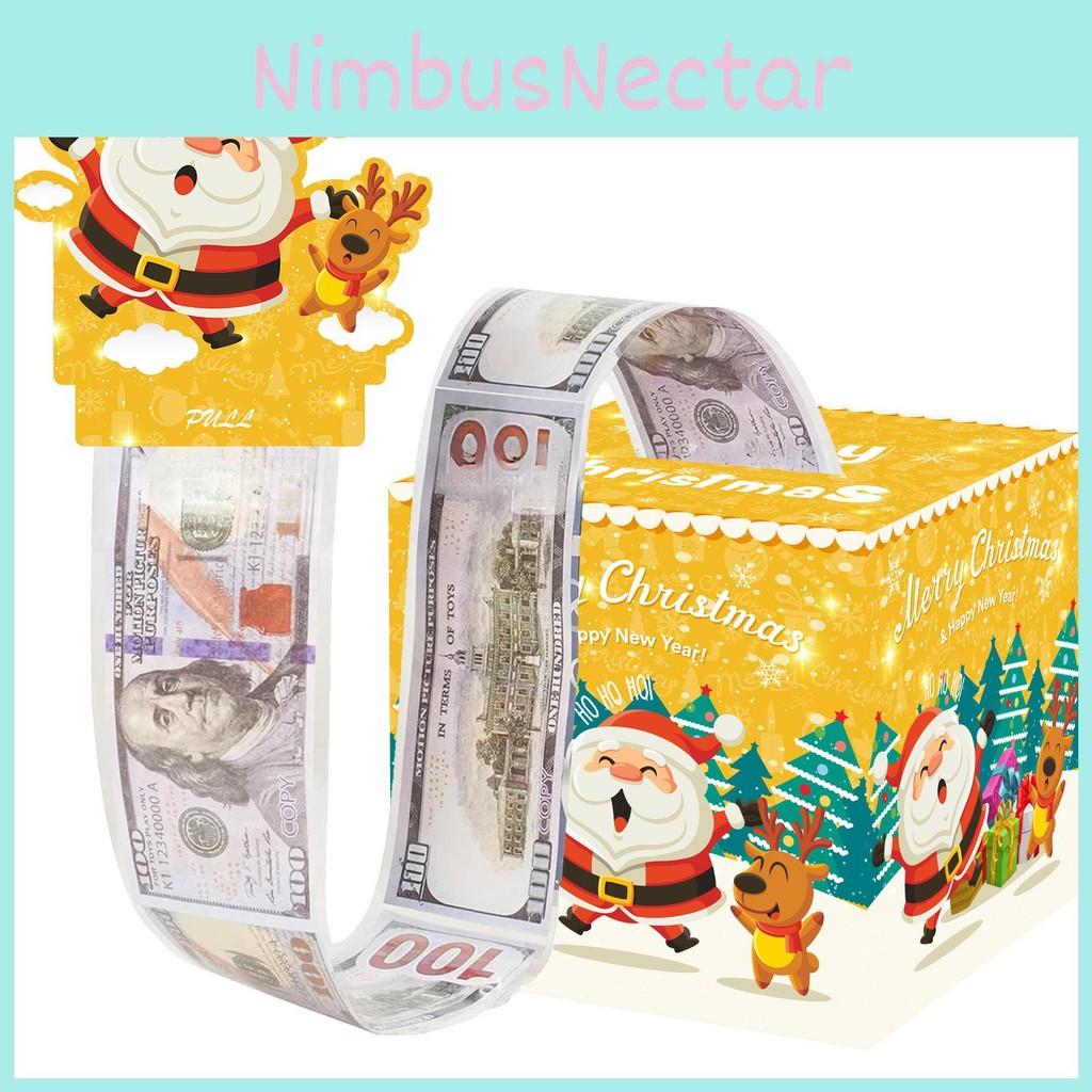 Santa Claus Theme Money Box Christmas Party Decor Bright Yellow Events Festive