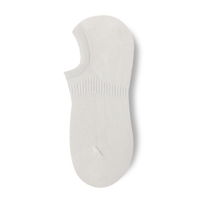 Men's Spring and Summer Pure Cotton Shallow Mouth Deodorant Sweat Absorption Invisible Antibacterial Socks