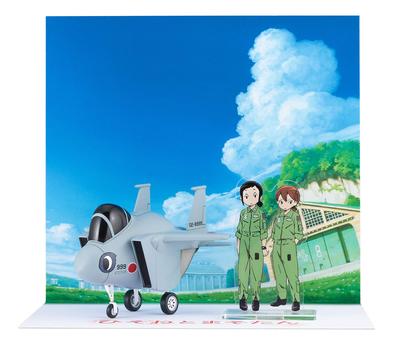 Hasegawa Hisone and Masotan Egg Plane Stand Figure Plastic Model SP384 F-15 W/acrylic Non-scale