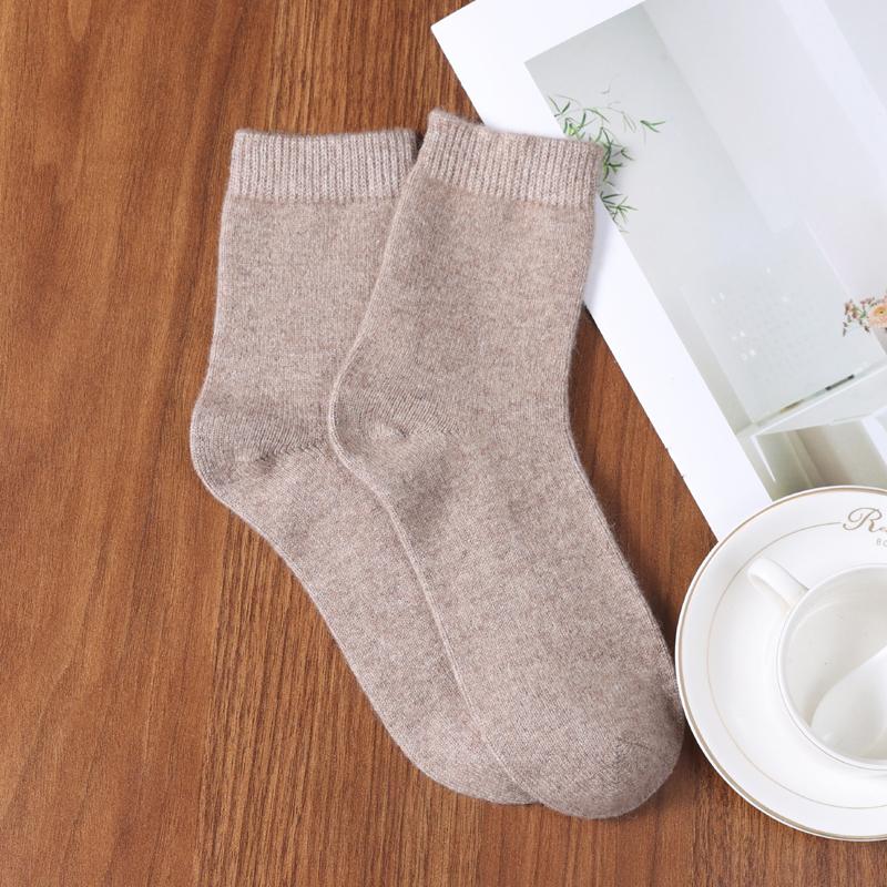 Women's Cashmere Blend Ankle Socks Windproof Solid Color Warmth  Outdoor Cycling Walking Hiking Simple Pattern Foot Protection