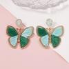 New handmade wound woven butterfly earrings alloy frame dancing fresh and sweet wind earrings