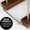 Wooden Vinyl Record Holder Heavy Duty Vinyl Record Display Storage Rack Book Magazines Music Albums Record Organizer Stand