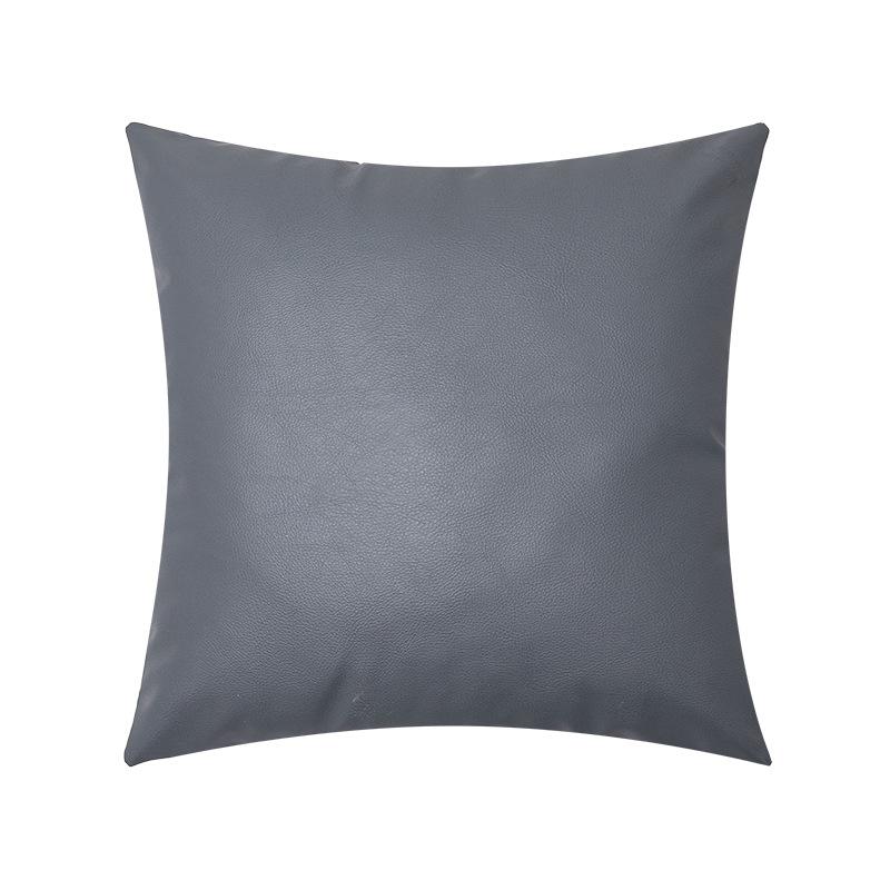 New Lychee Leather Pillowcase Texture Multi-color Light Luxury Imitation Leather Waterproof Living Room Sofa Pillowcase Waist Pillow Cushion