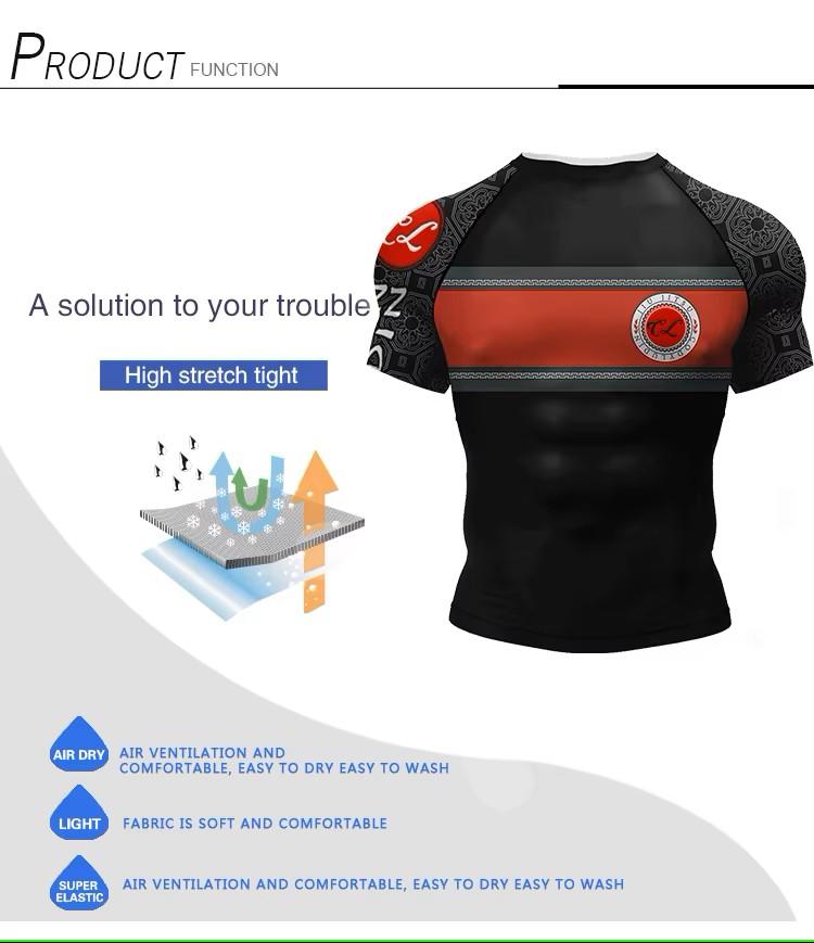 Muay Thai Kickboxing Boxing MMA UFC Shirt Slim Athletic Fit Short Sleeve Round O Neck Unisex Men Women Fitness Workout Quick Dry Print Training Tee