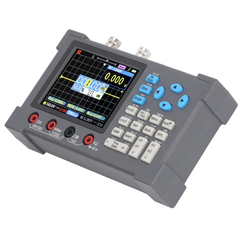 Digital Oscilloscope 3 in 1 Multimeter Signal Generator 120M 250MSa s 3.2in Display 2 Channel