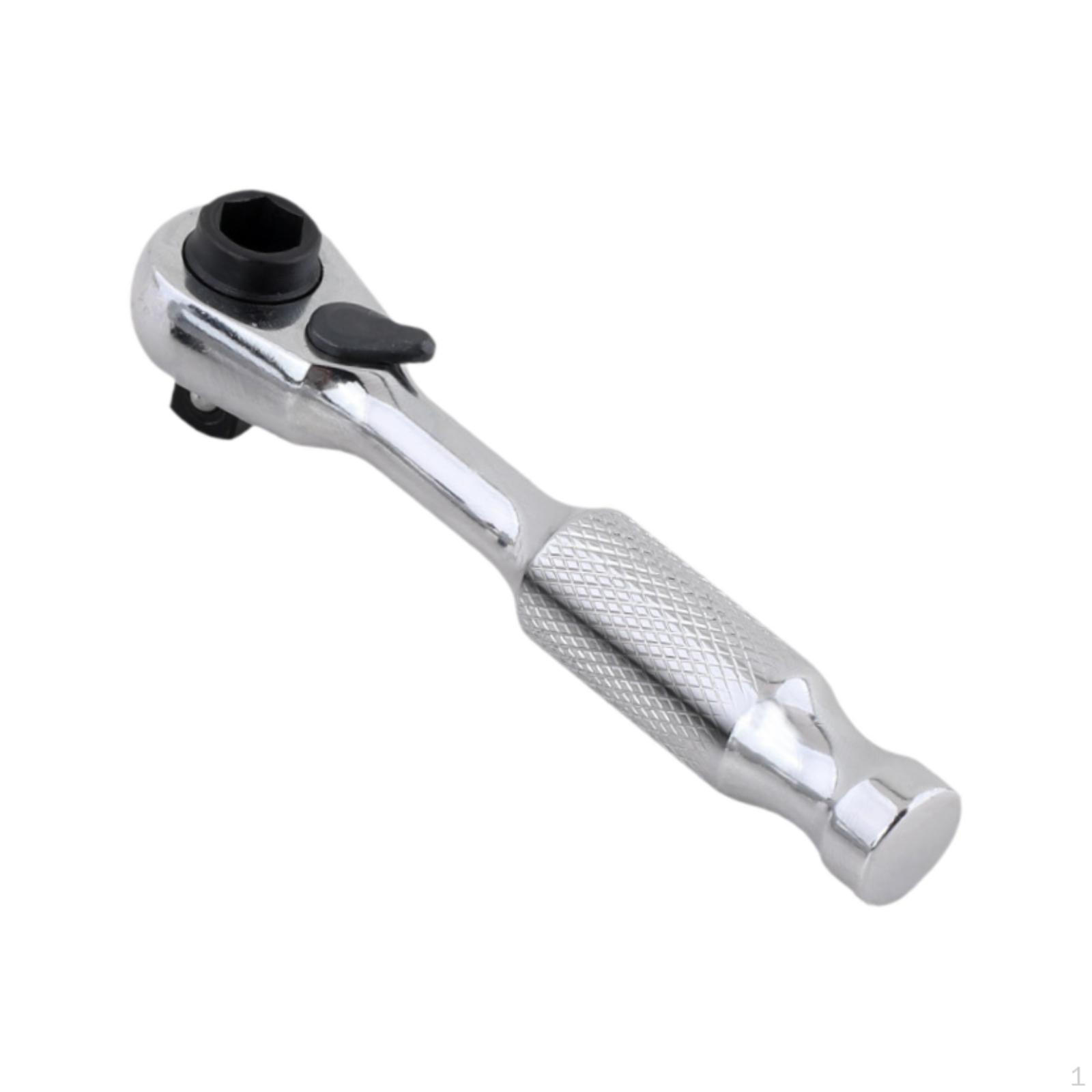 

1/4 inch Drive Ratchet Wrench Ergonomic Handle Automotive Maintenance Compact Polished Quick