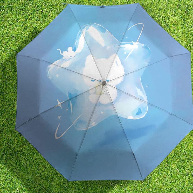 Entzückender Katzen-Sternenhimmel-Regenschirm - Automatisches Öffnen & Schließen, Outdoor-Reiseaccessoire, Leicht und Langlebig, Perfektes Geschenk 092