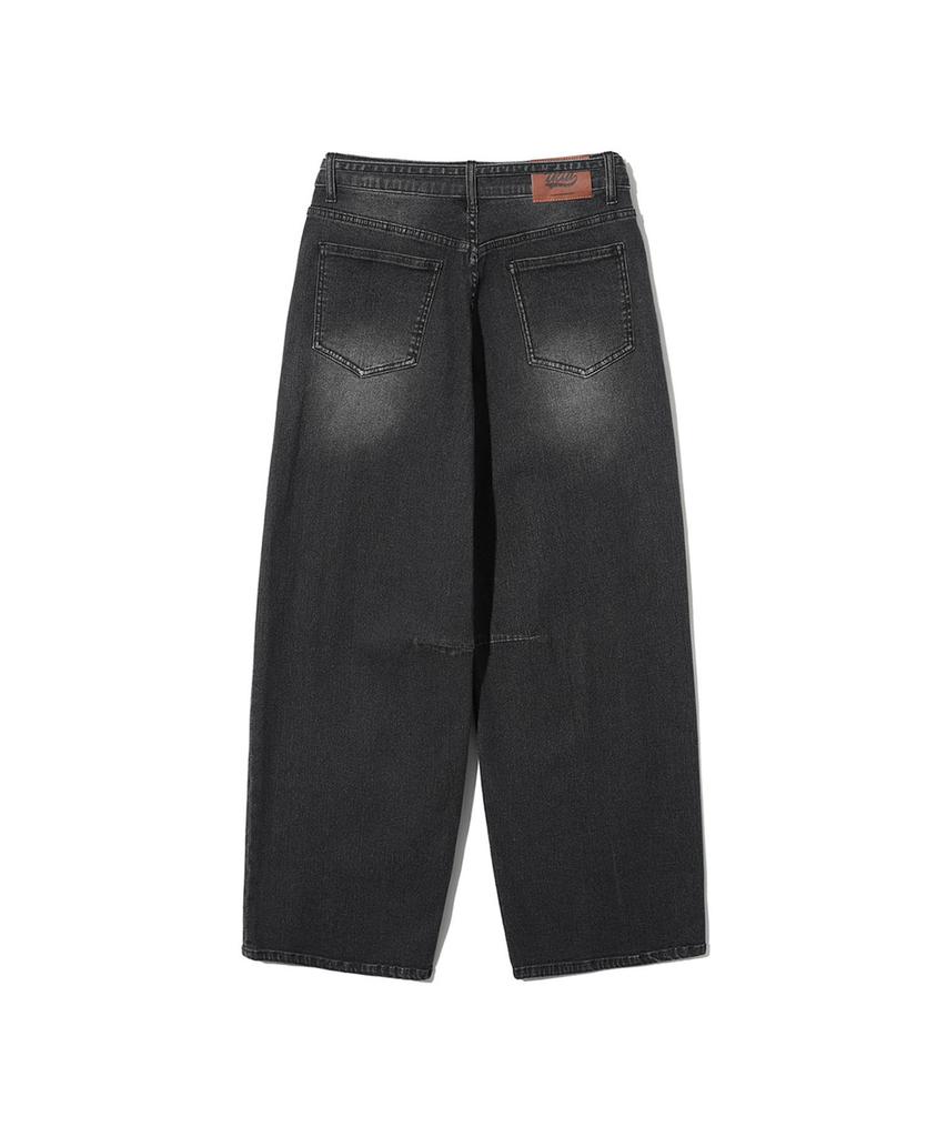 UCLA Women'S Basic Brush Balloon Fit Denim Pants [Dk-Grey] (Uc9Dp51)
