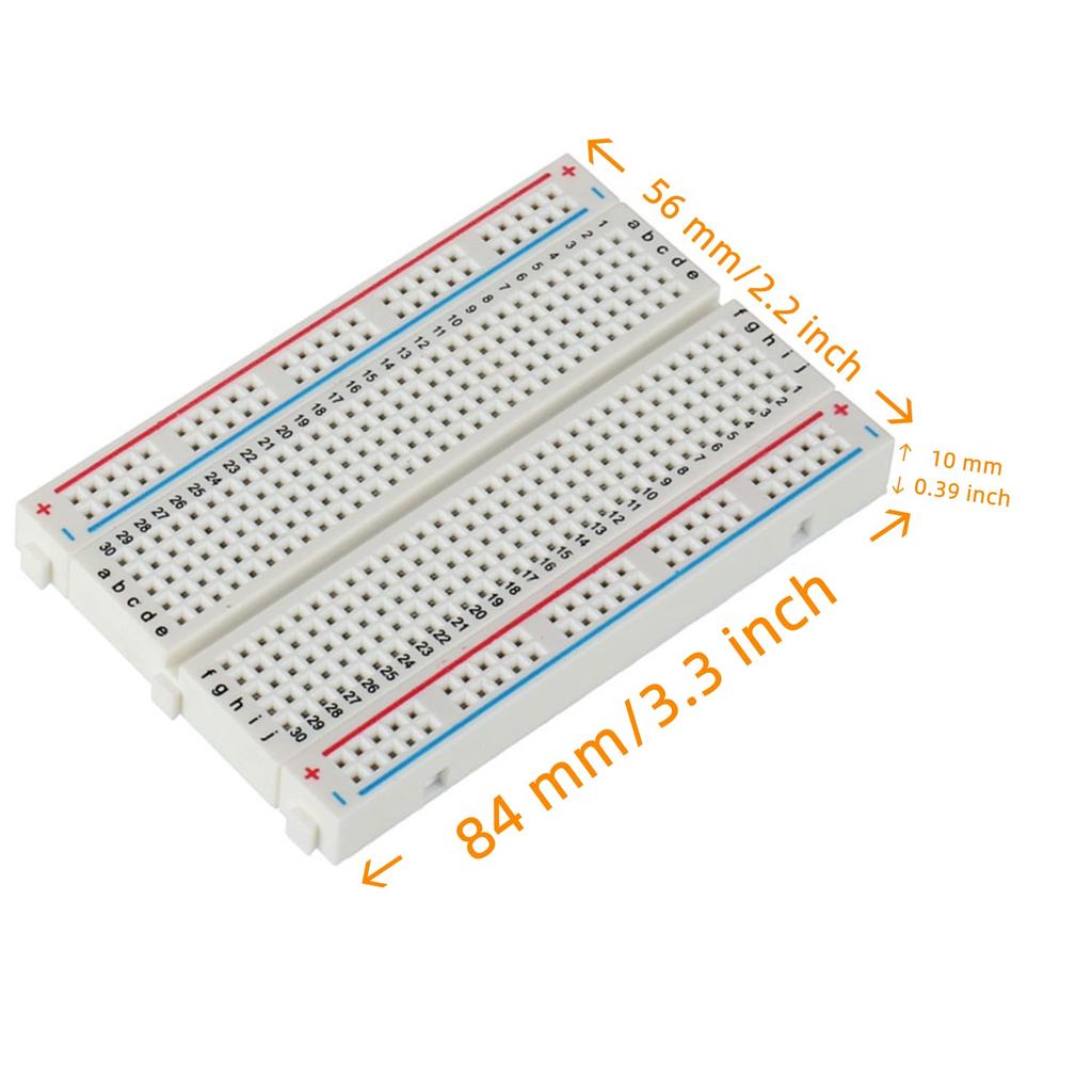 Kitul de plăci de test include plăci de test fără lipire cu 830/400/170 de puncte pentru blocuri de conectare a distribuției Proto Shield