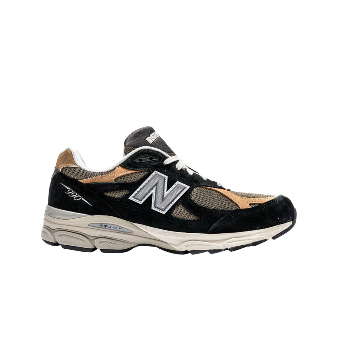 

New Balance 990v3 Сделано в США Черные коричневые мужские кроссовки M990BB3