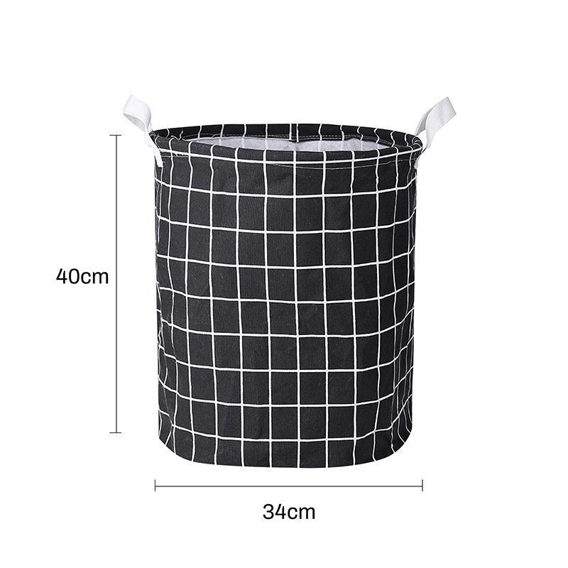 

Большая корзина для белья, водонепроницаемая корзина для хранения грязной одежды, корзина для игрушек, хлопковая льняная ткань, переносная корзина для грязной одежды, органайзер для комнаты C-3