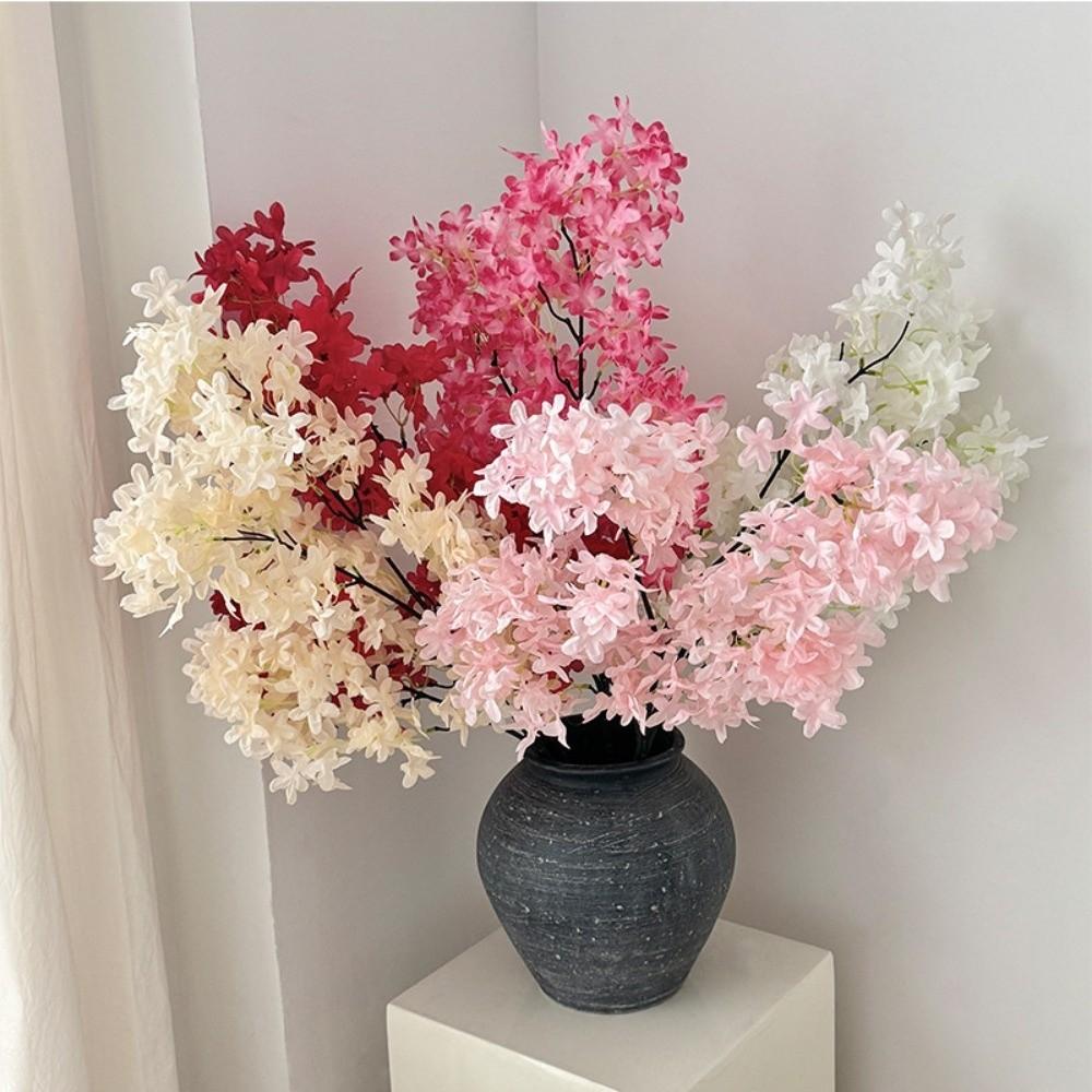 Silk Artificial Lilac Flower Decorative Fake Blossom Bouquet New Artificial Faux Plants  Home Decor