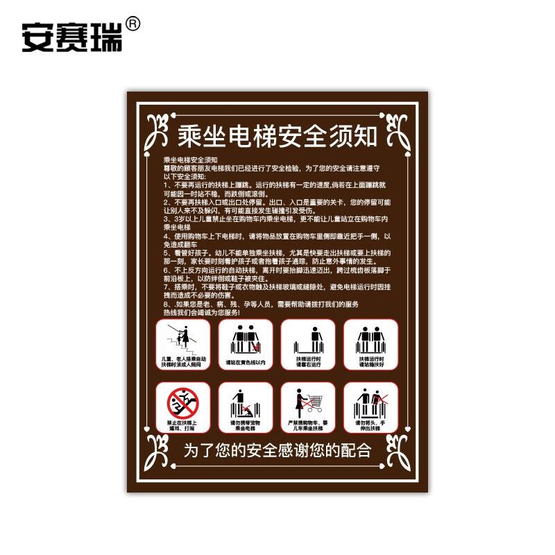 Ansellry Elevator Safety Reminder Sign