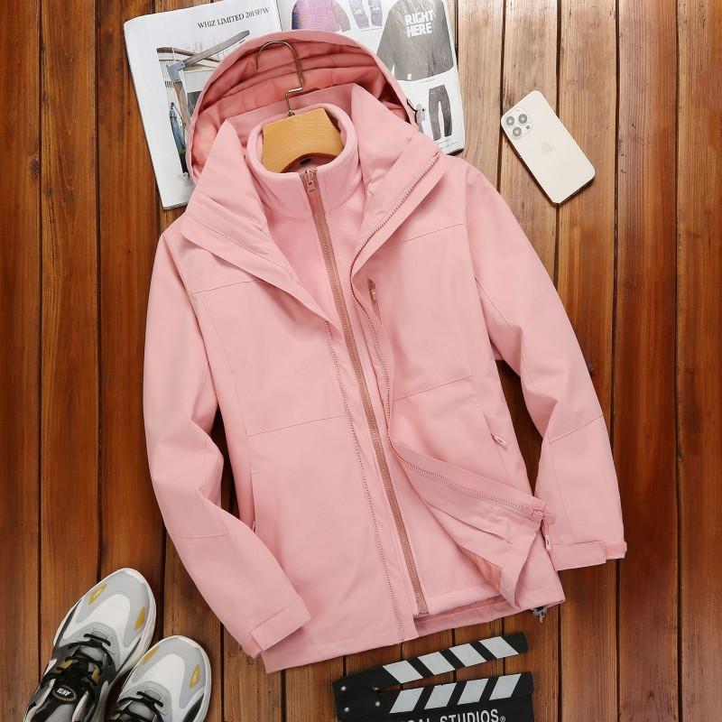 3in1 Detachable Waterproof Windproof Jacket Men Women Hiking Camping Fishing Outdoor