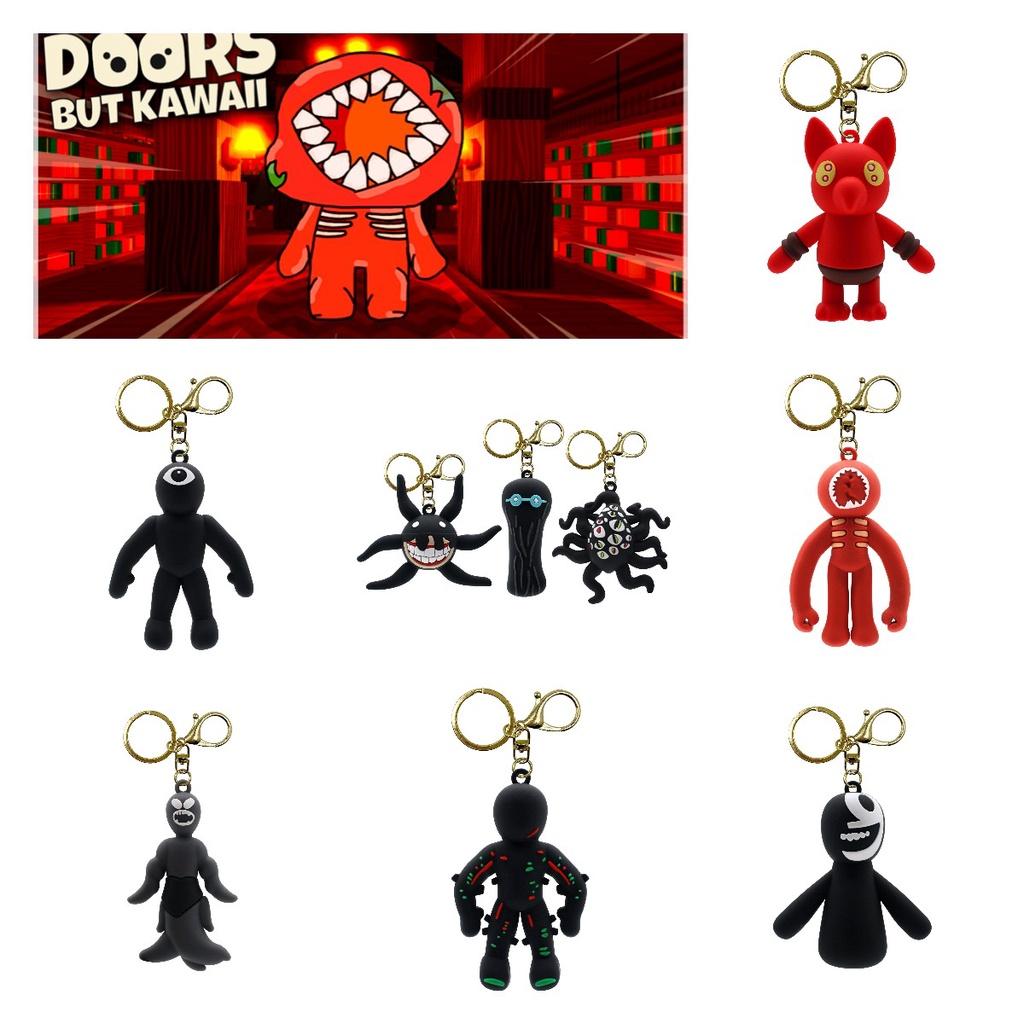 Haoan Doors Roblox Figure Keychain Pendant For Your Bag Or Keys Spooky And Cute Pvc Soft Rubber Material!
