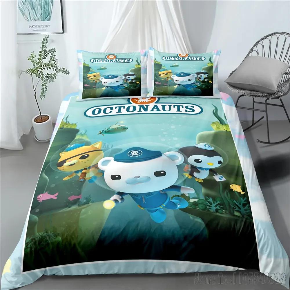 The Octonauts Cartoon 3D Duvet Cover Set HD Comforter Cover for Kids Bedding Sets Bedclothes Bedroom Decor