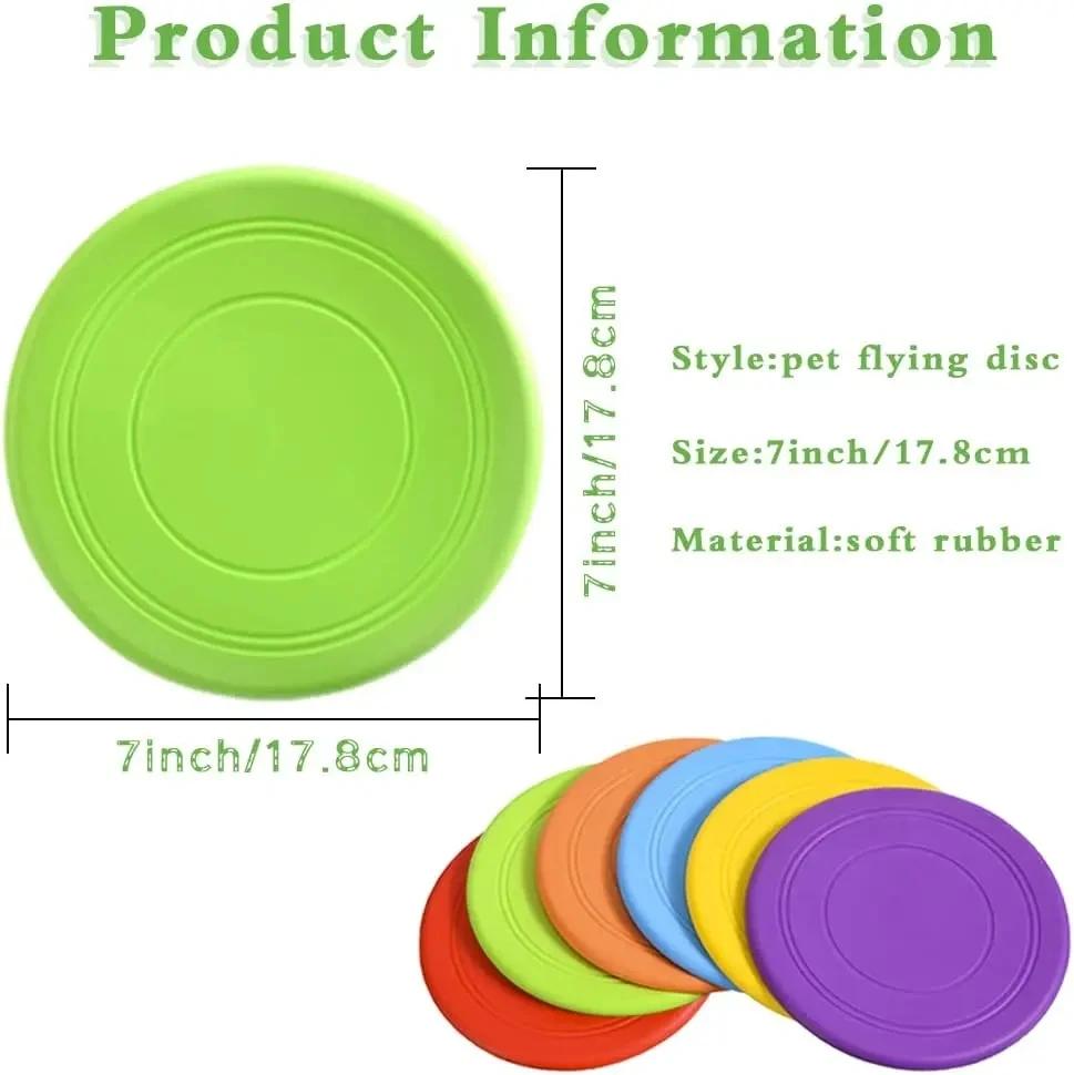 1pcs Funny Soft Rubber Flying Saucer Dog Cat Toys Dogs Game Flying Discs Resistant Chew Puppy Training Interactive Pet Supplies