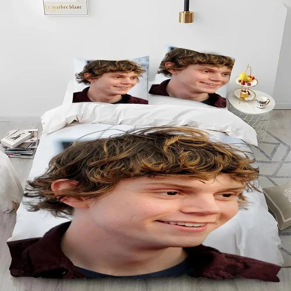 

Comforter Cute Evan Peters Movie Tv Actor Bedding Set Bed Set Comforter King Queen Size Boys Adult Comforter (quilt)-EU Single(135*200cm)3pcs