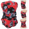 Summer Outdoor Ice Silk Scarf Sun Protection Face Towel Mask for Fishing Riding(red Camouflage)