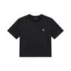 MLB Monogramm Blumen-Serie New York Yankees All-Over-Print Kurzarm-T-Shirt Damen Oberteile Schwarz 3FTSMA143-50BKS