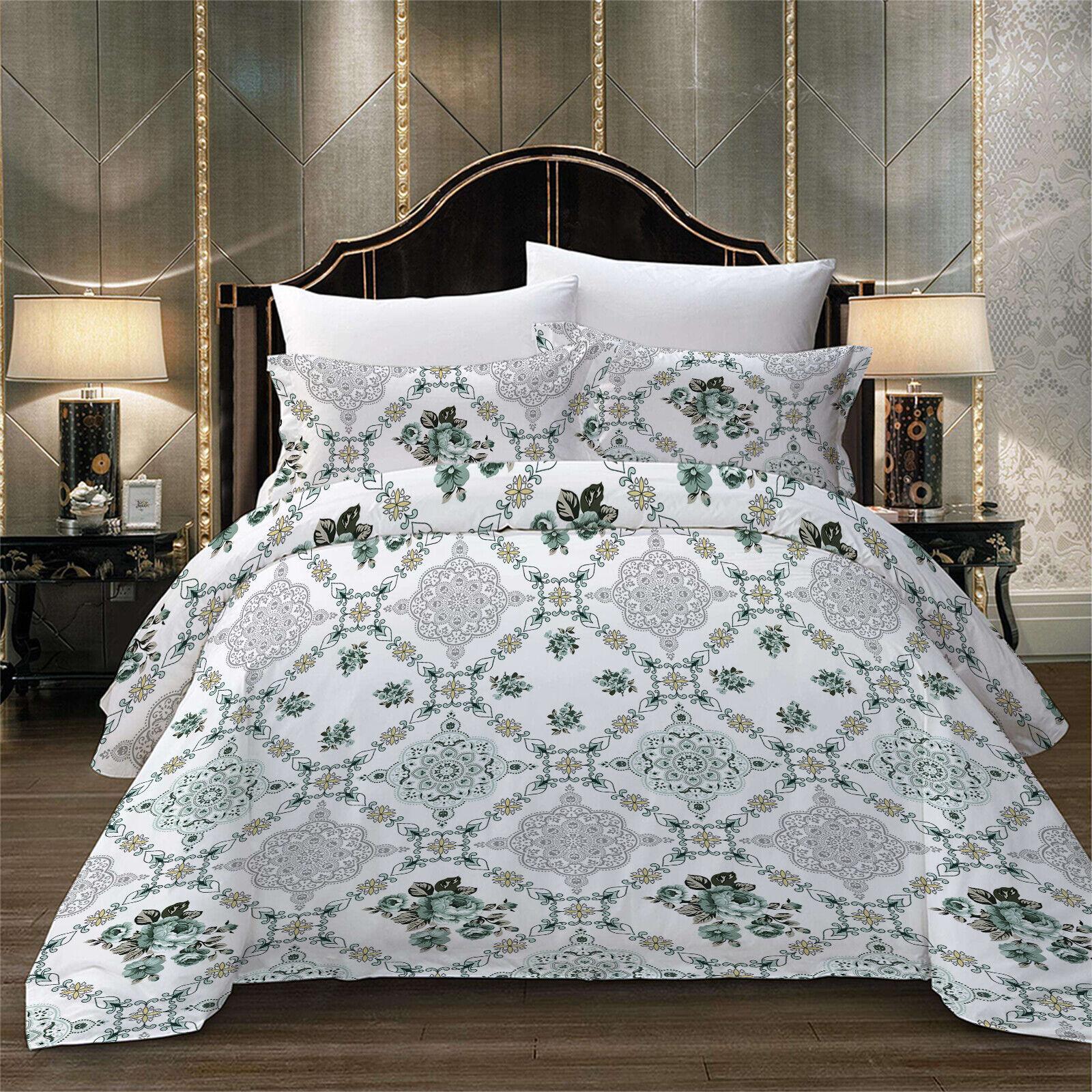 

Комплект пододеяльников с цветочным принтом, пододеяльник, комплект постельного белья, одинарные двойные наволочки King King Single 135x200cm